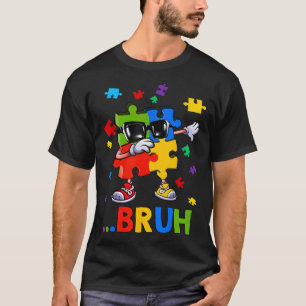 Camiseta Bruh Dabbing Puzzle Autism Sensibilización a los a