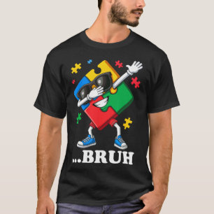 Camiseta Bruh Dabbing Puzzle Funny Niños Autismo masculino