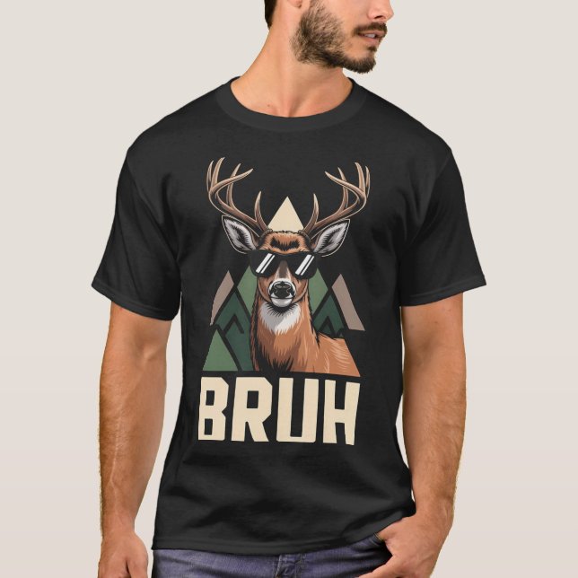 Camiseta Bruh Deer Funny Deer Hunting Camo Hat Youth Kids S (Anverso)