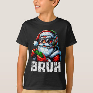 Camiseta Bruh Divertido Santa Juegos Jugador Pijama Navidad