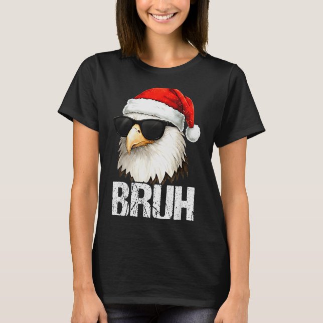 Camiseta Bruh Eagle Christmas Funny Xmas For Mens Boys  (Anverso)