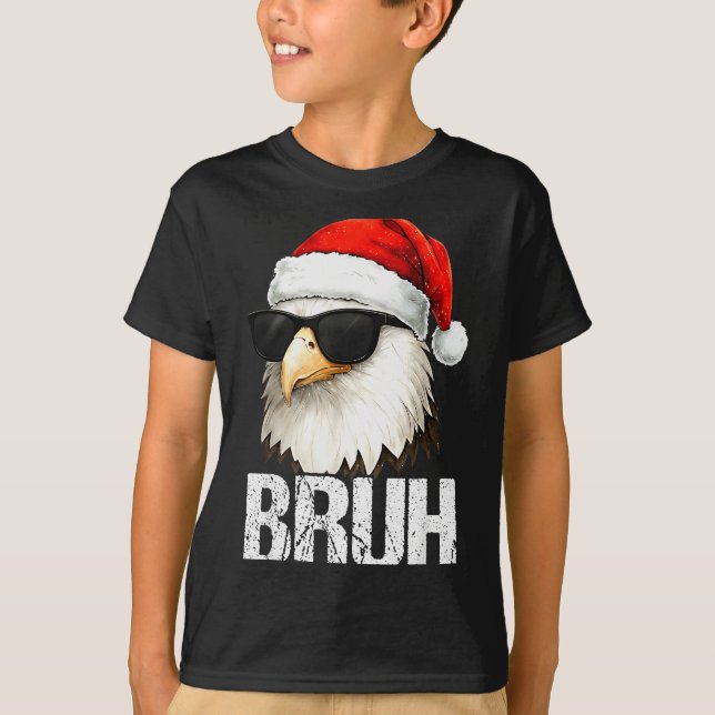 Camiseta Bruh Eagle Christmas Funny Xmas For Mens Boys  (Anverso)