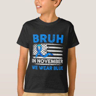 Camiseta Bruh En Noviembre Usamos Ribbon Blue Vintage Ameri