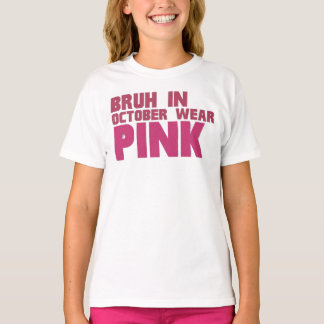 Camiseta Bruh en Octubre Usa Rosa