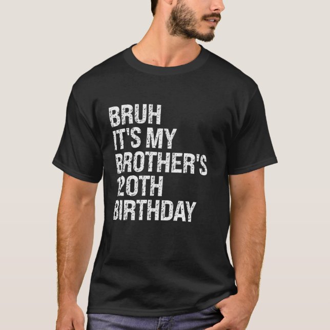 Camiseta Bruh es mi hermano el rey del cumpleaños número 12 (Anverso)