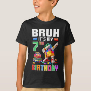 Camiseta Bruh es mi séptimo cumpleaños Master Builder Dabbi