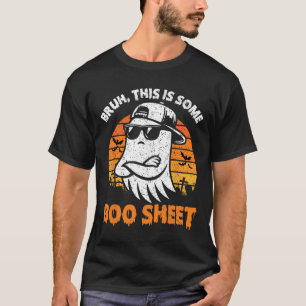 Camiseta Bruh, Esta Es Una Hoja De Boo Fantasma Halloween H