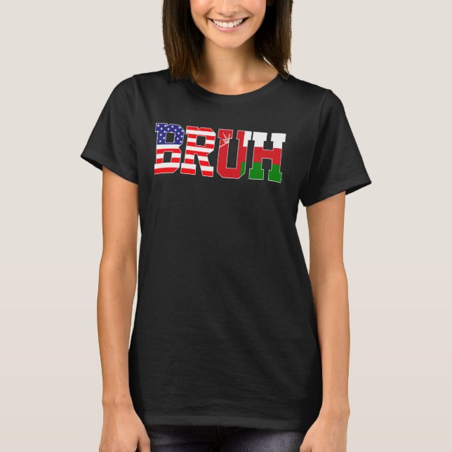 Camiseta Bruh Estados Unidos Bandera de Omán Chicas norteam (Anverso)