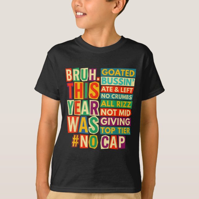 Camiseta Bruh Este Año fue una Cabra Cap Fútil Último Día d (Anverso)