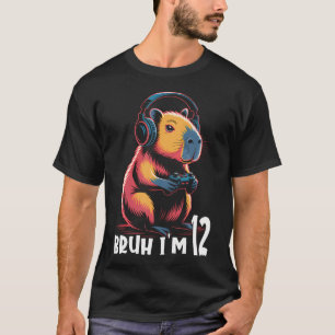 Camiseta Bruh ESTOY 12 Video Juegos Carpincho Cumpleaños 12