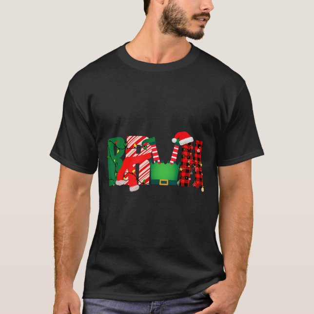 Camiseta Bruh Funny Christmas For Kids Boys Bruh Xmas Light (Anverso)