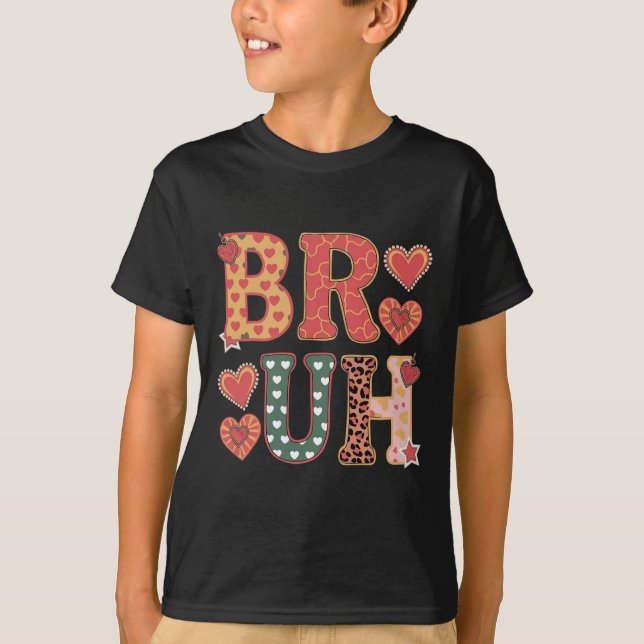 Camiseta Bruh Funny Meme Brother Greeting Adolescentes Boy  (Anverso)