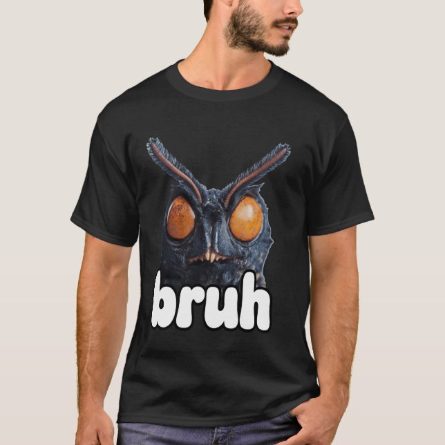 Camiseta Bruh Funny Mothman Cryptid Cryptozoology Meme Y2k (Anverso)