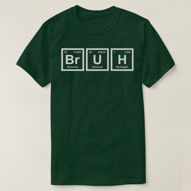 Camiseta Bruh Funny Science Bruh Periódica Table Elements M (Diseño del anverso)