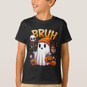Camiseta Bruh Ghost Halloween Trick O Trampa De Fantasma Cu
