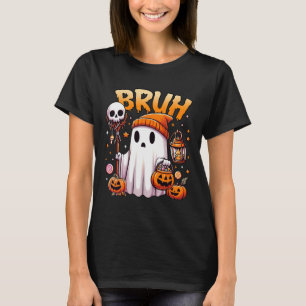 Camiseta Bruh Ghost Halloween Trick O Trampa De Fantasma Cu