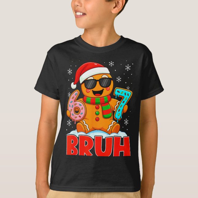 Camiseta Bruh Gingerbread Six Seven 67 Ice Cream Drip Chris (Anverso)