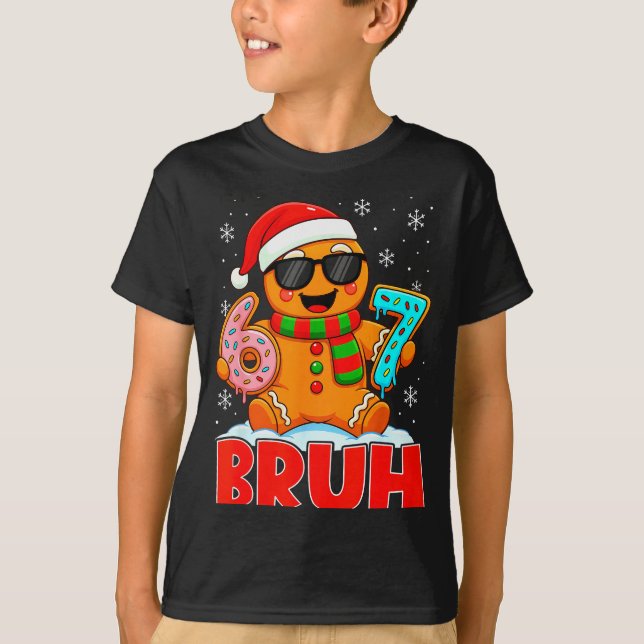Camiseta Bruh Gingerbread Six Seven 67 Ice Cream Drip Chris (Anverso)