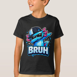 Camiseta Bruh haciendo dab con ajolote diseño divertido hom