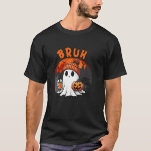 Camiseta Bruh Halloween Tshirt kids Cute Ghost Boo Bruh Pum