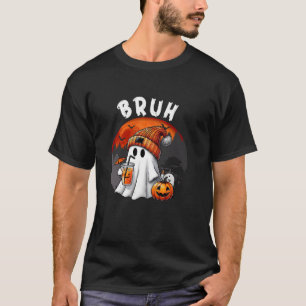 Camiseta Bruh Halloween Tshirt kids Cute Ghost Boo Bruh Pum