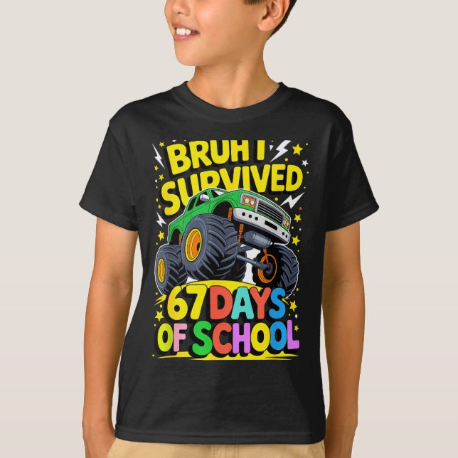 Camiseta Bruh I Survived 67 Days Of School Six Seven Meme T (Anverso)