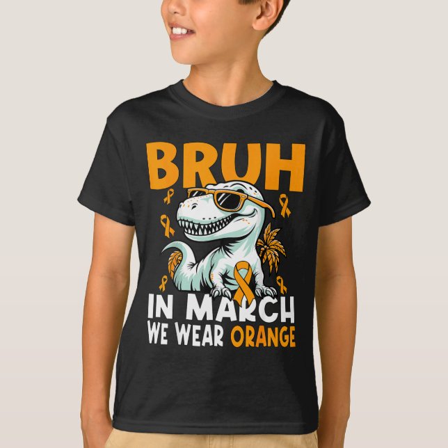 Camiseta Bruh In March We Wear Orange Ms Multiple Sclerosis (Anverso)