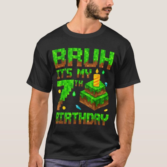 Camiseta Bruh It's My 7th Birthday Game Xel 7 Year Old Bday (Anverso)