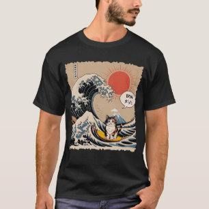 Camiseta BRUH La Gran Ola Kanagawa Funny Surfin Japonés