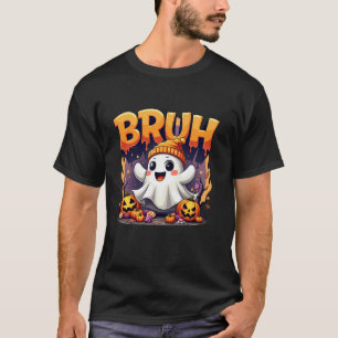 Camiseta Bruh lindo Fantasma Halloween Trick o trata a un c