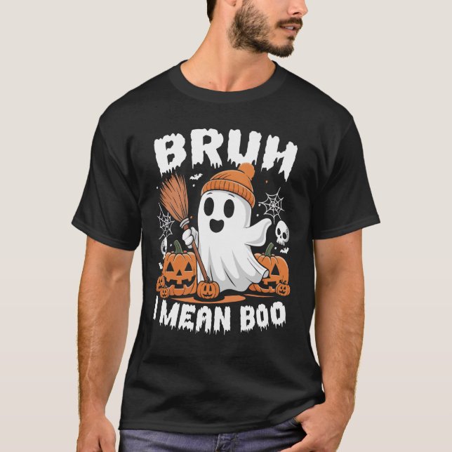 Camiseta Bruh Me Refiero A La Calabaza Fantasma De Hallowee (Anverso)