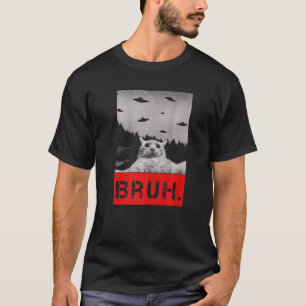 Camiseta Bruh. Meme Cat Shirt Funny Brother Vintage Gige Me