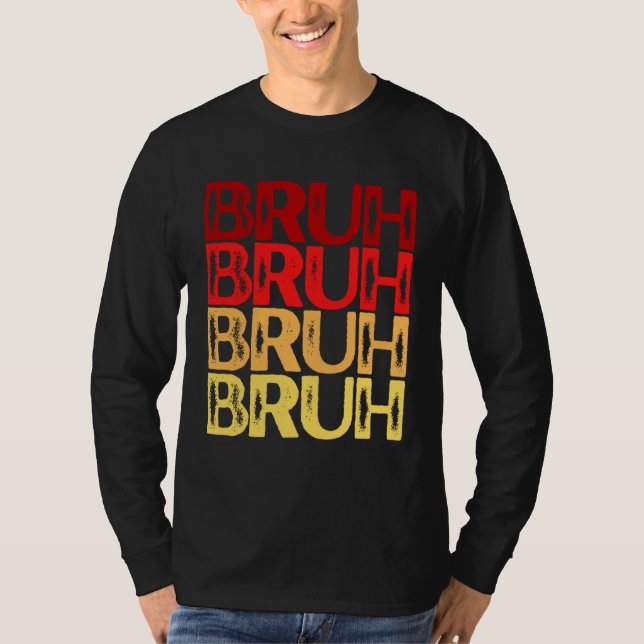 Camiseta Bruh Multi Color Red Yellow Bruh (Anverso)