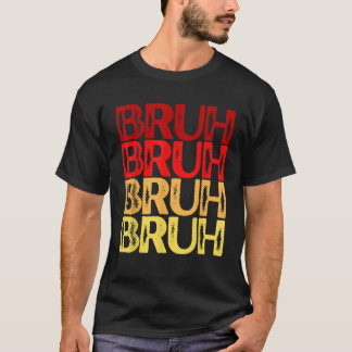 Camiseta Bruh Multi Color Rojo Amarillo Bruh
