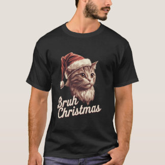 Camiseta Bruh Navidades Retro Gats Kittens Santa Hats Chris