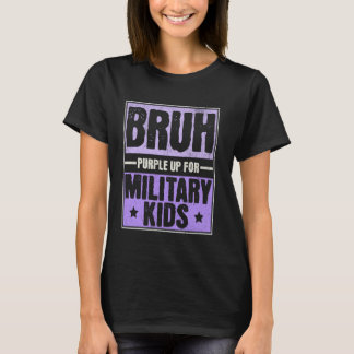 Camiseta Bruh Purple Up para los niños militares Mes Ch Mil