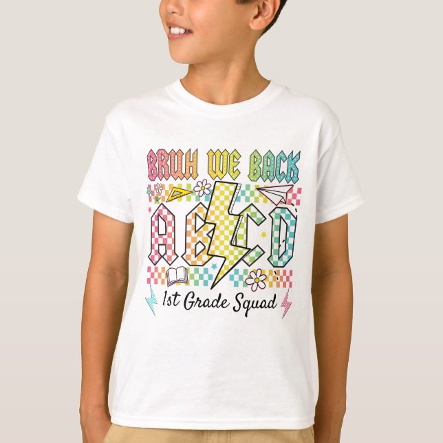 Camiseta Bruh Regresamos El Primer Día De La Escuela (Anverso)