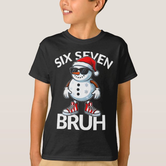 Camiseta Bruh Six Seven 6 7 Meme Christmas Funny Xmas Mens  (Anverso)