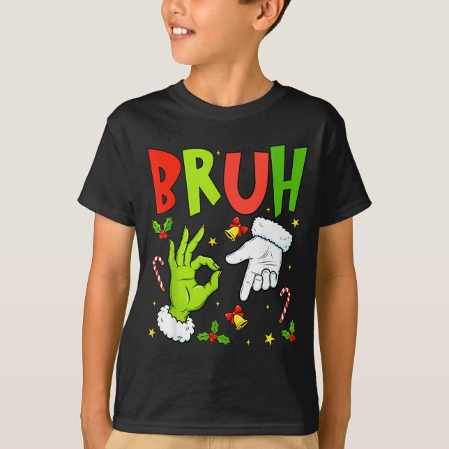 Camiseta Bruh Six Seven Meme Christmas 67 Bruh Christmas 6  (Anverso)