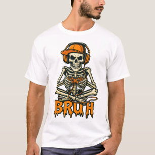 Camiseta Bruh Skeleton Gamer Gracioso juego de videojuegos
