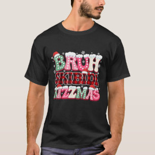 Camiseta Bruh Skibidi Rizzmas Cuadros de Búfalo Rotación Ce