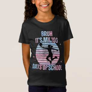 Camiseta bruh son mis 100 días de escuela amantes del básqu