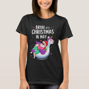 Camiseta Bruh son Navidades en el verano hawaiano de mayo d