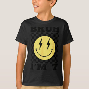 Camiseta Bruh soy sonriente de cumpleaños de 7 siete años 7