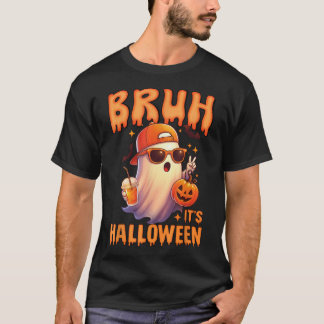 Camiseta Bruh Spooky Ghost Halloween Kids Toodlers