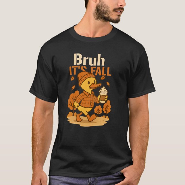 Camiseta Bruh, su caída, hojas de oca y calabaza de acción  (Anverso)