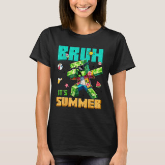 Camiseta Bruh Su Verano Dabbing Gamer Boy Birday Video G