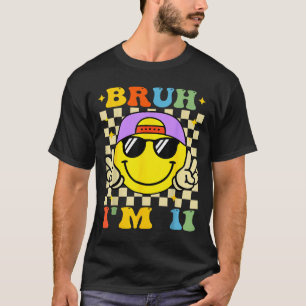 Camiseta Bruh tengo 11 años Cumpleaños morado chicos 11º Bi