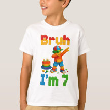 Bruh tengo 7 años – Cumpleaños Divertido de Bloque