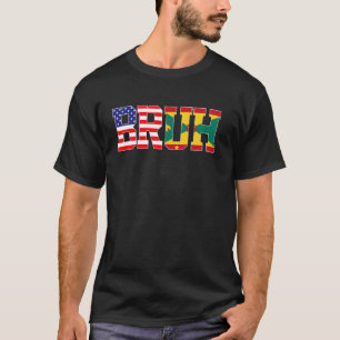 Camiseta Bruh USA Granada Bandera País Norteamericano Grana